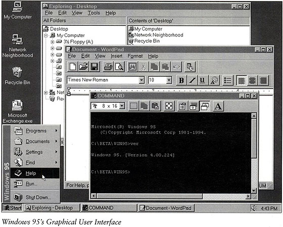 user interface design windows 95