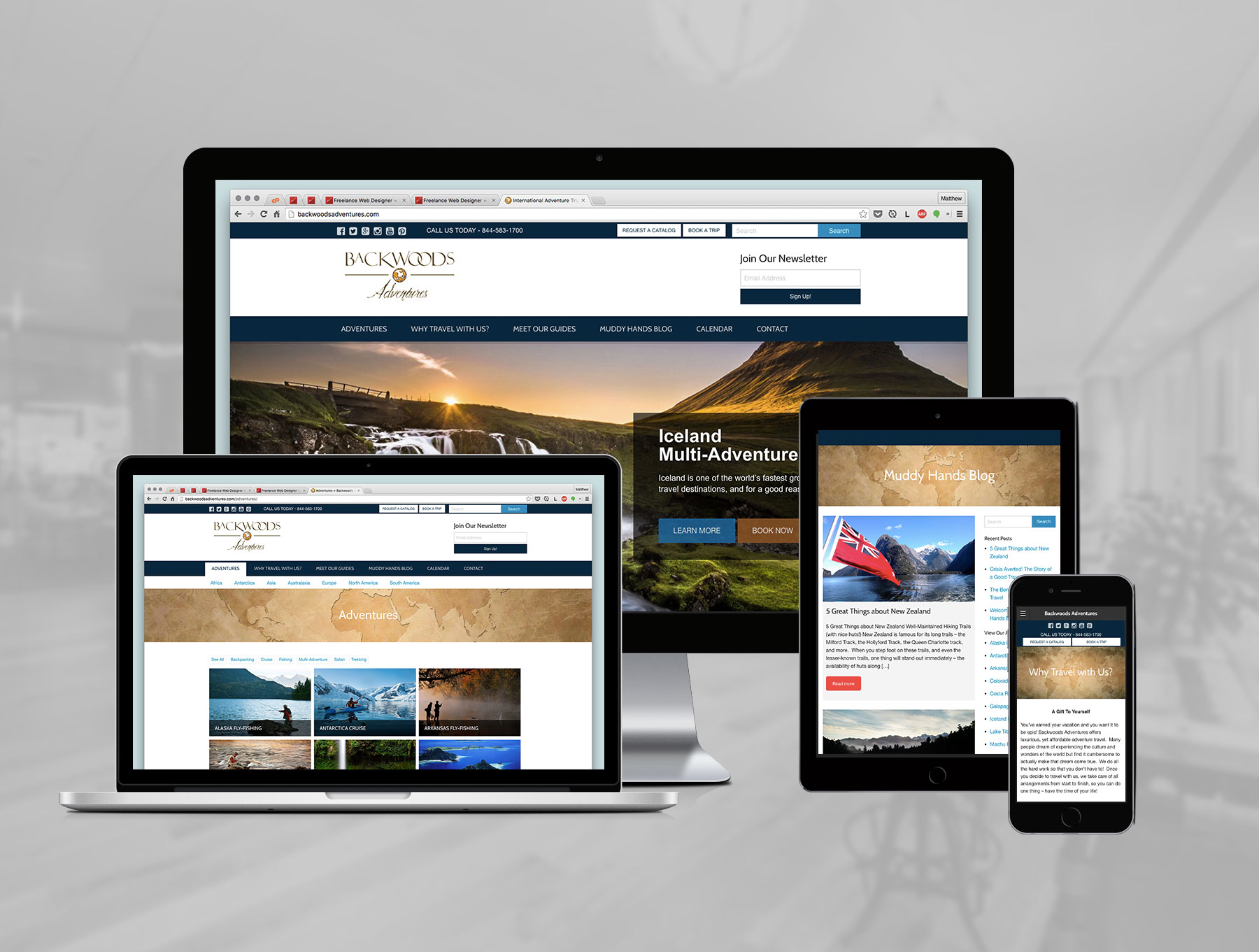 backwoods adventures web design