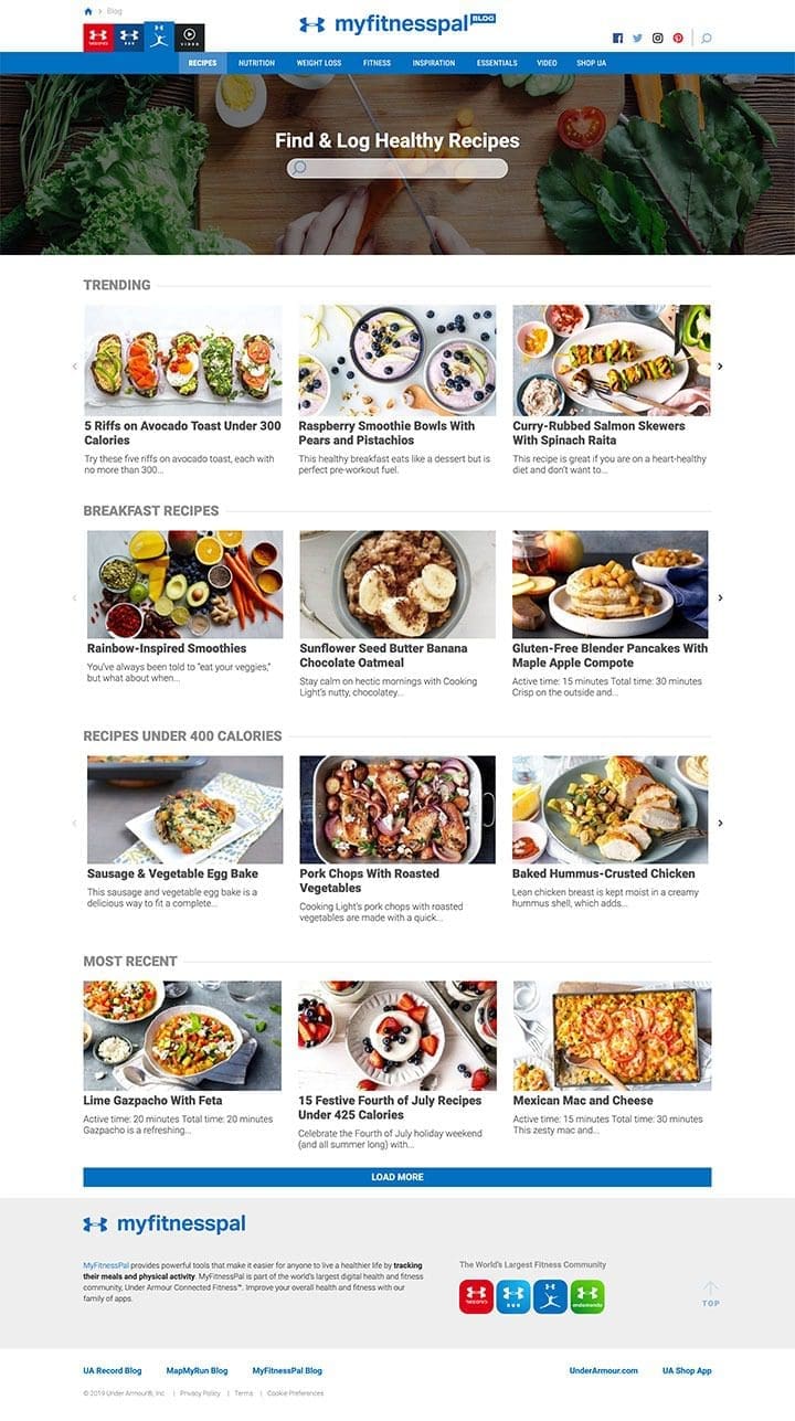 Blog.myfitnesspal.com Recipes (Desktop)