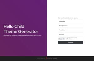 Hello Child Theme Generator